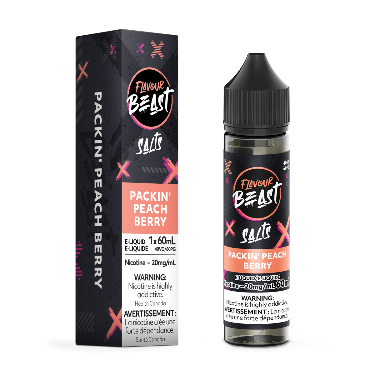 PACKIN' PEACH BERRY - FLAVOUR BEAST SALT 60ML-FLAVOUR BEAST SALTS-Gas City Vapes