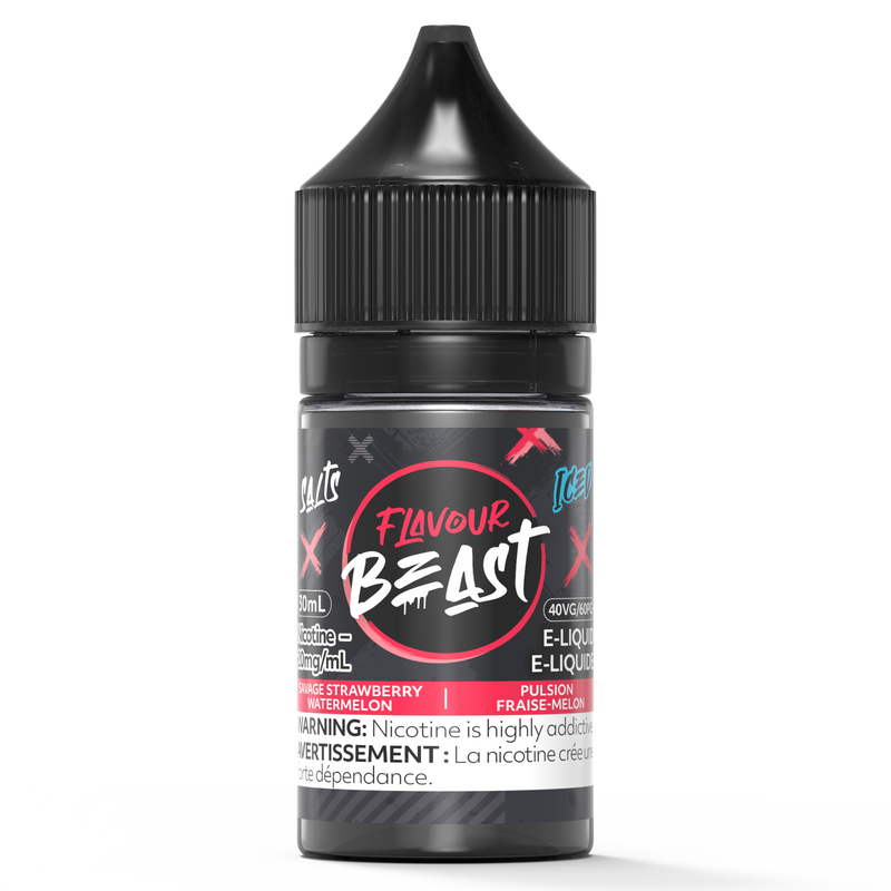 SAVAGE STRAWBERRY WATERMELON ICED - FLAVOUR BEAST SALT 30ML-FLAVOUR BEAST SALTS-Gas City Vapes