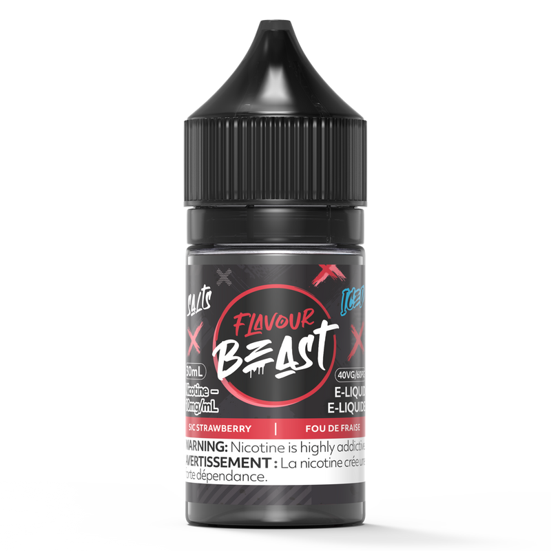 SIC STRAWBERRY ICED - FLAVOUR BEAST SALT 30ML-FLAVOUR BEAST SALTS-Gas City Vapes