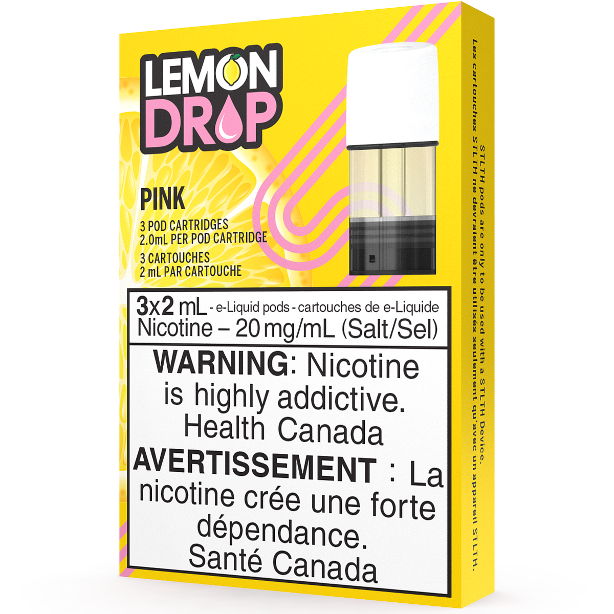 STLTH POD PACK LEMON DROP - PINK-STLTH-Gas City Vapes