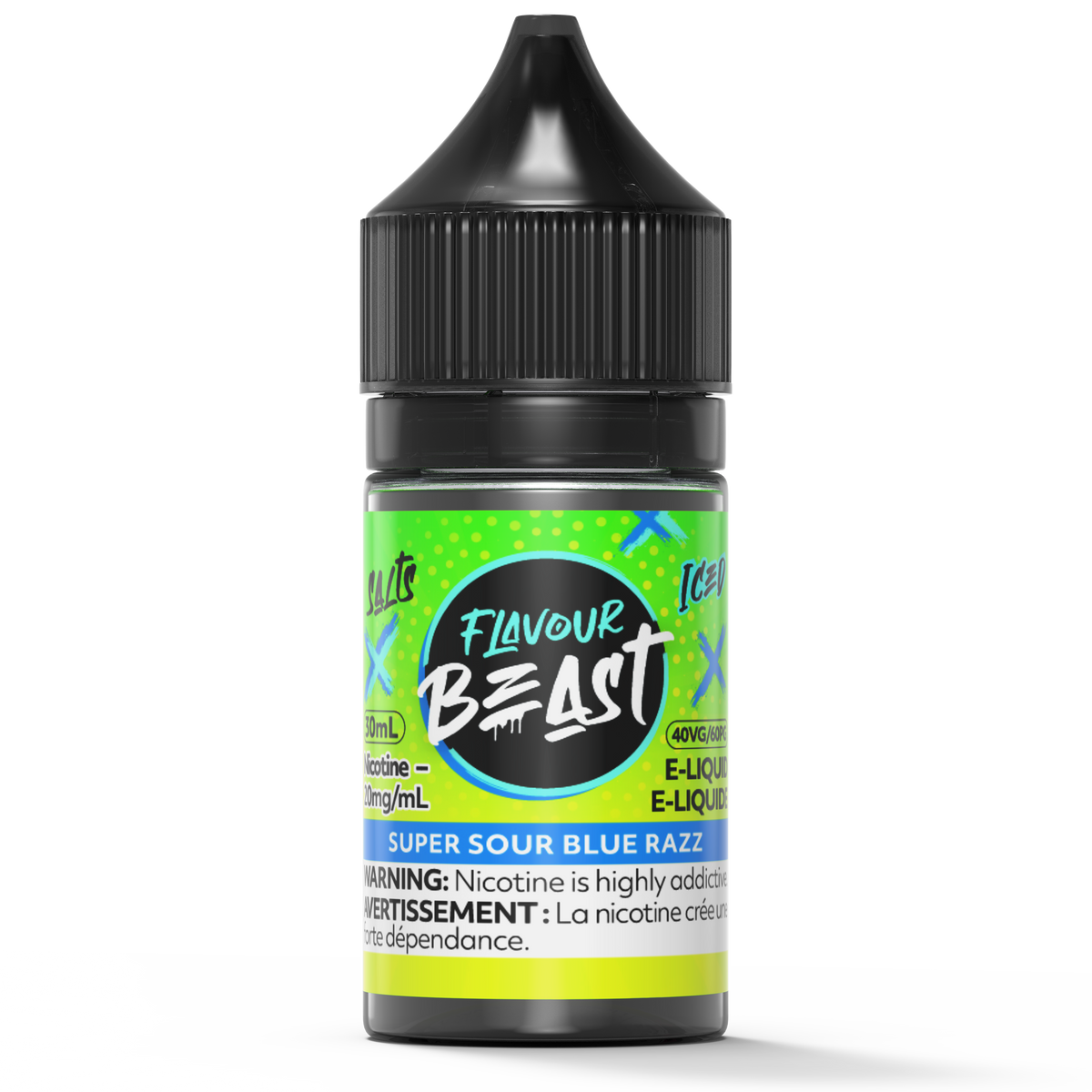 SUPER SOUR BLUE RAZZ - FLAVOUR BEAST SALT 30ML-FLAVOUR BEAST SALTS-Gas City Vapes