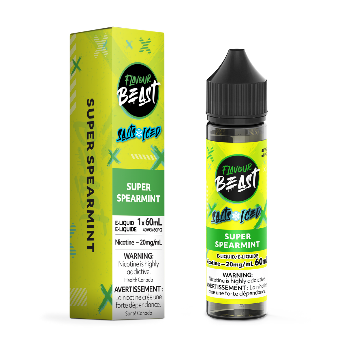 SUPER SPEARMINT ICED - FLAVOUR BEAST SALT 60ML-FLAVOUR BEAST SALTS-Gas City Vapes