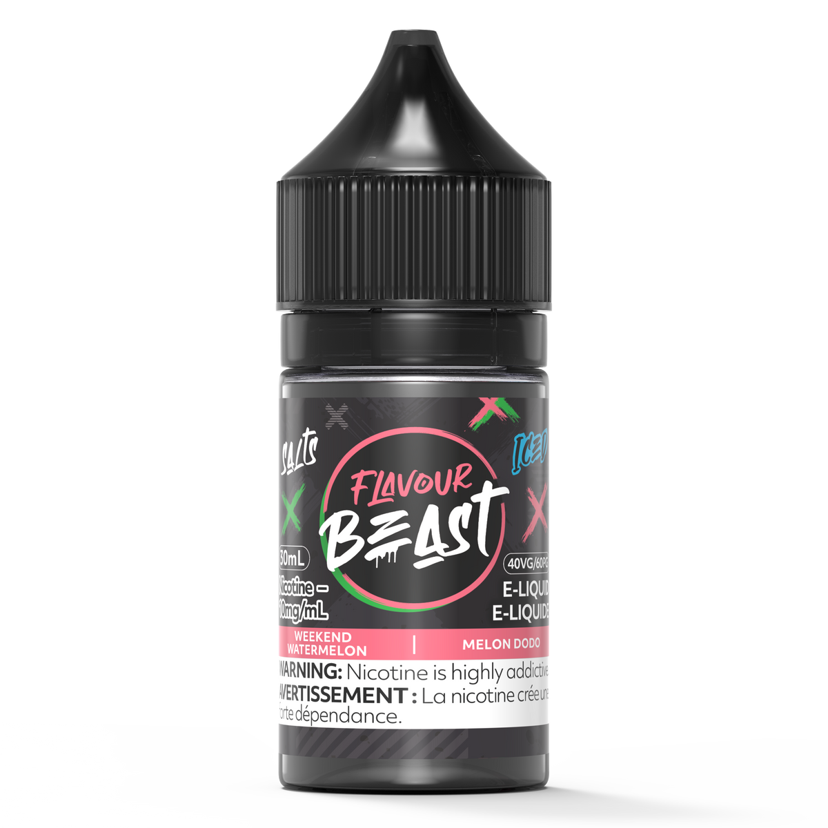 WEEKEND WATERMELON ICED - FLAVOUR BEAST SALT 30ML-FLAVOUR BEAST SALTS-Gas City Vapes