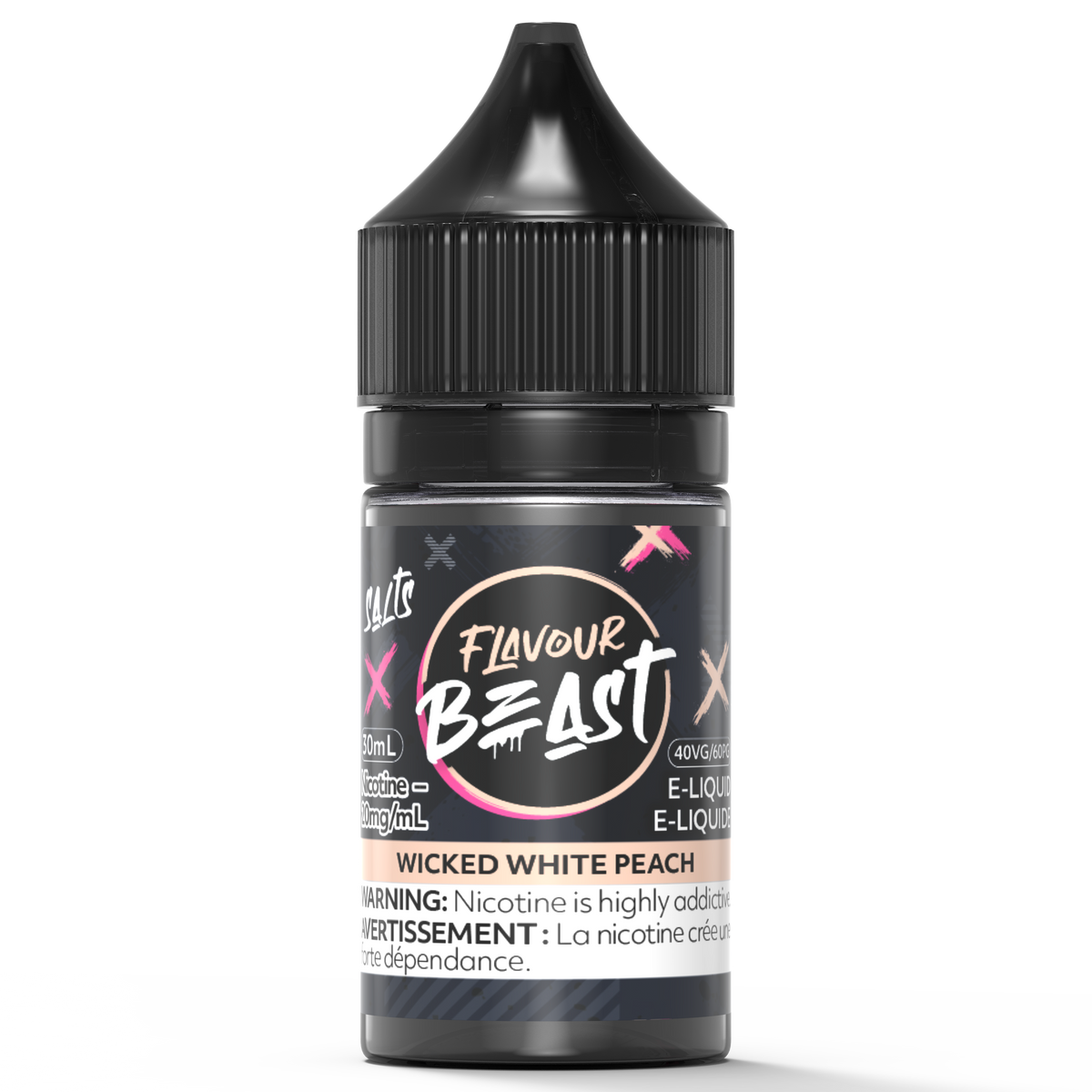WICKED WHITE PEACH - FLAVOUR BEAST SALT 30ML-FLAVOUR BEAST SALTS-Gas City Vapes
