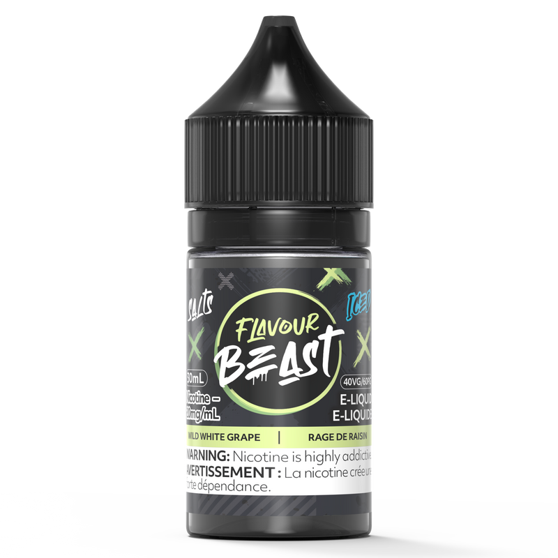 WILD WHITE GRAPE ICED - FLAVOUR BEAST SALT 30ML-FLAVOUR BEAST SALTS-Gas City Vapes