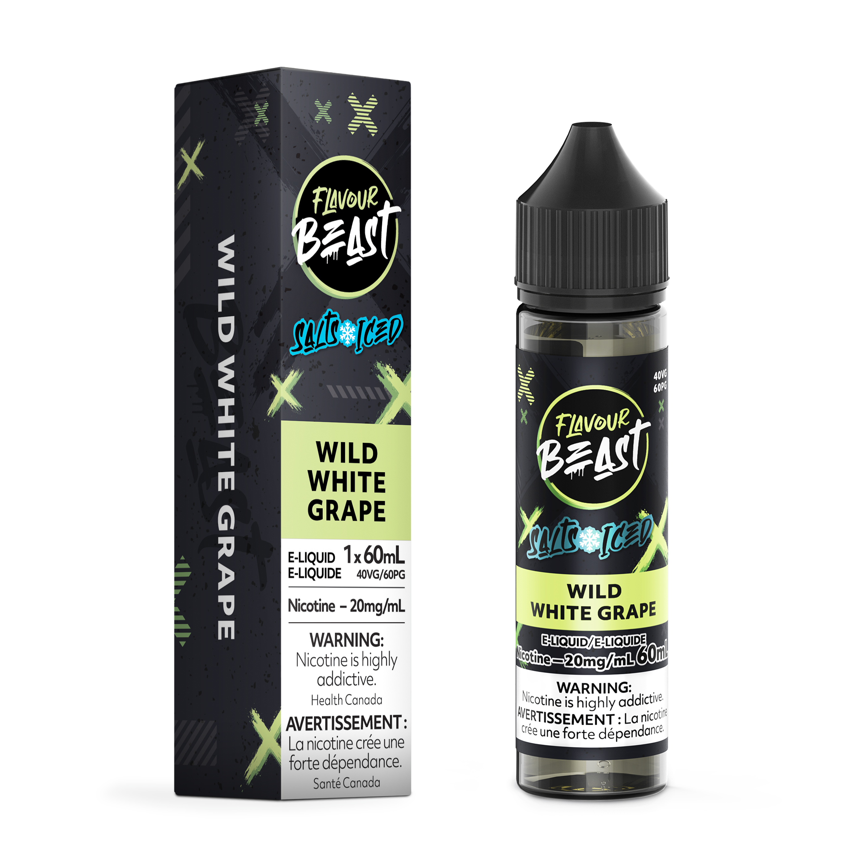 White Grape Iced Flavour Beast Nic Salt 60mL