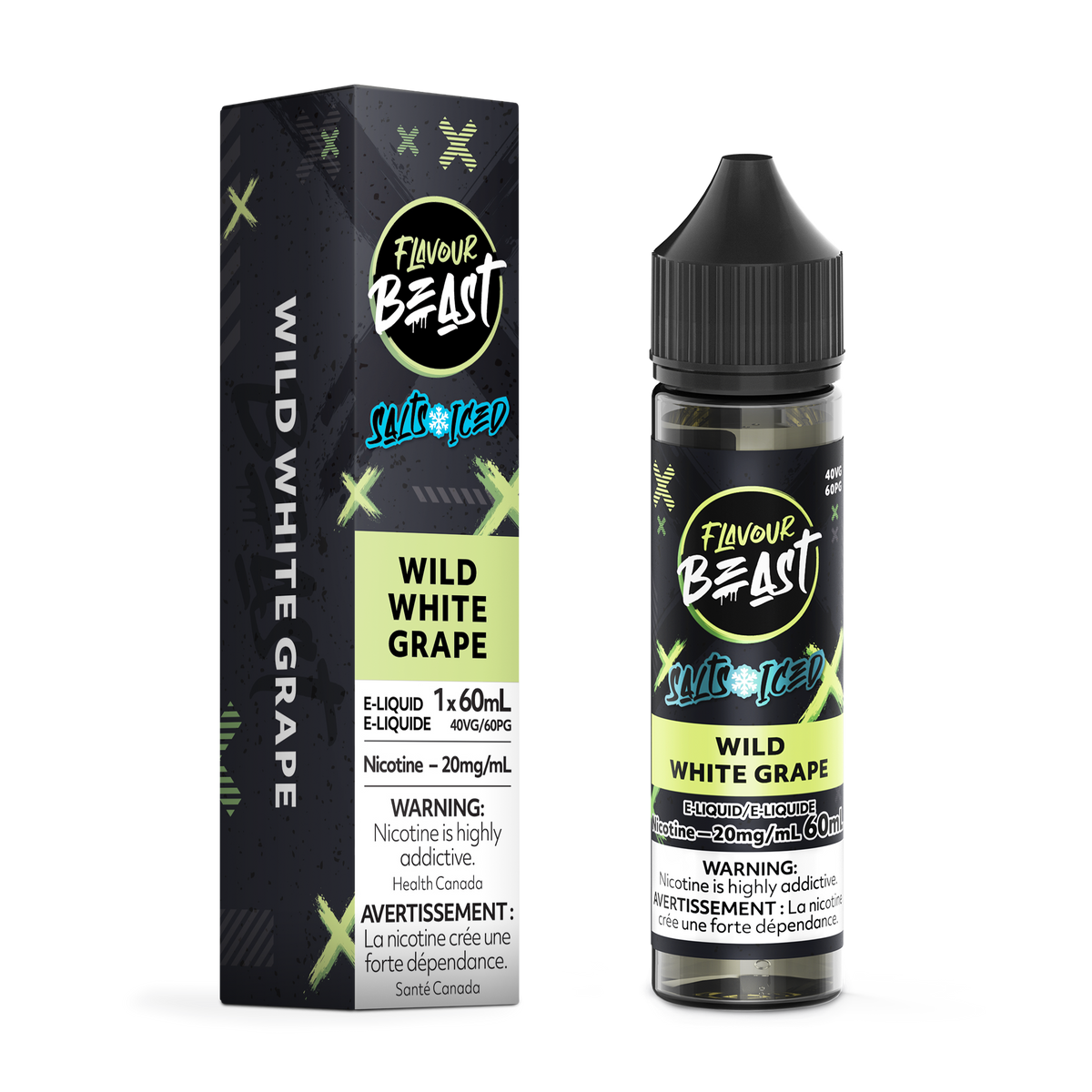 White Grape Iced Flavour Beast Nic Salt 60mL