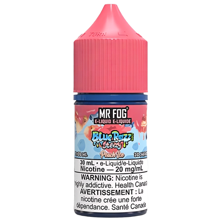 Blue Razz Steezy Peach Ice Mr. Fog 30mL Salt Nic