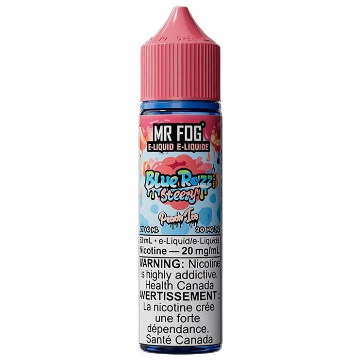 Blue Razz Steezy Peach Ice Mr. Fog 60mL Salt Nic