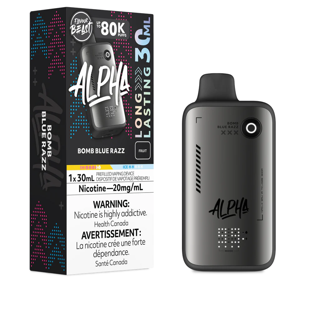 Bomb Blue Razz Flavour Beast Alpha 30mL Disposable
