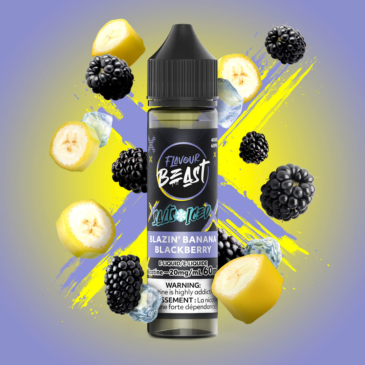 Flavour Beast Blazin' Banana Blackberry 60mL Nic Salt Alberta