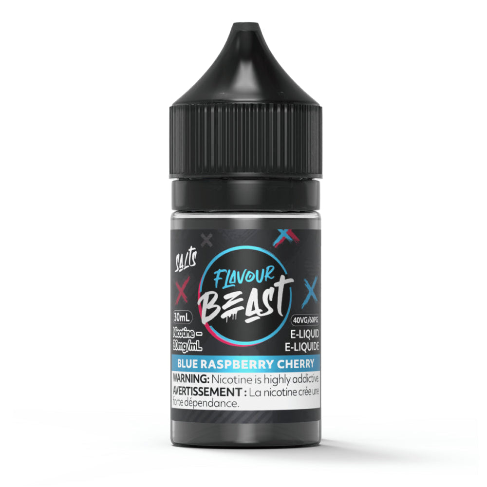 Flavour Beast e-liquid bottle with black cap on a white background