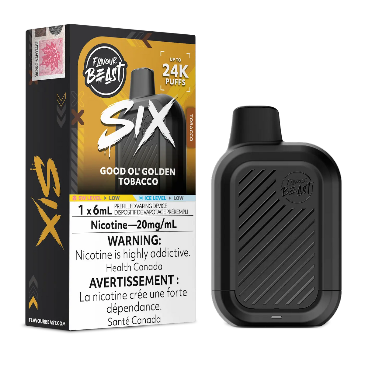 Good Ol' Golden Tobacco Flavour Beast SIX Disposable