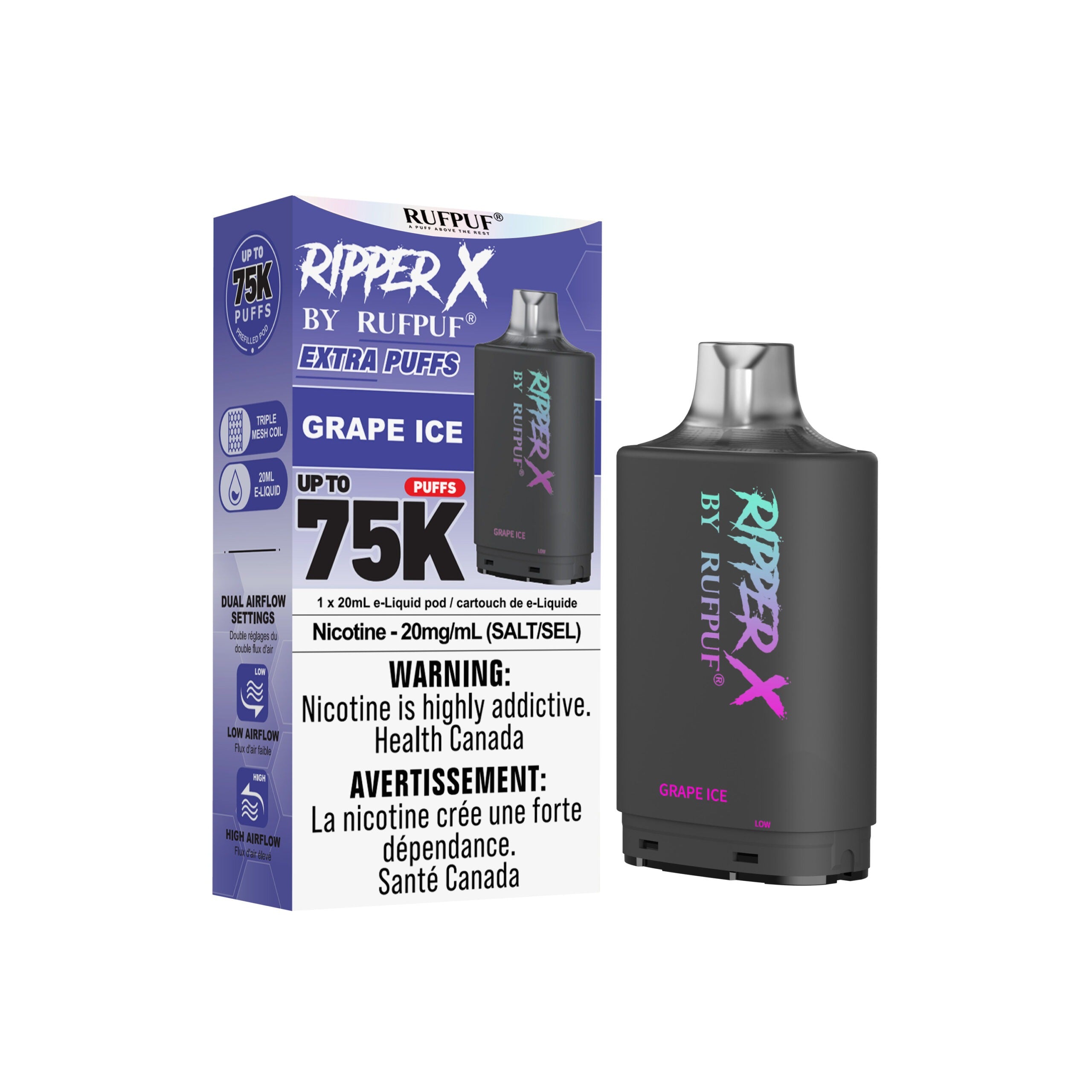 Grape Ice Ripper X 75K Pod