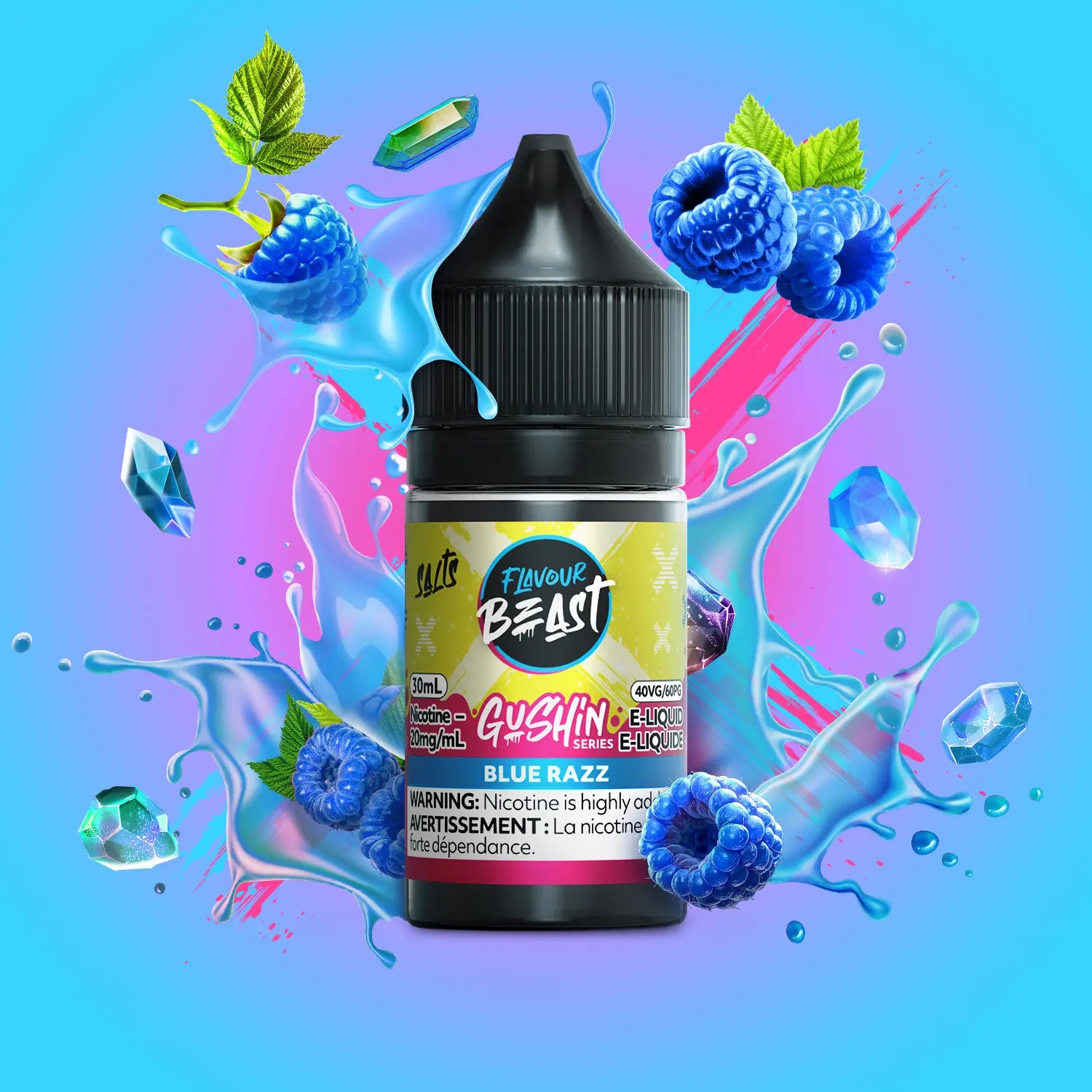 Flavour Beast Gushin Blue Razz 30mL Salt