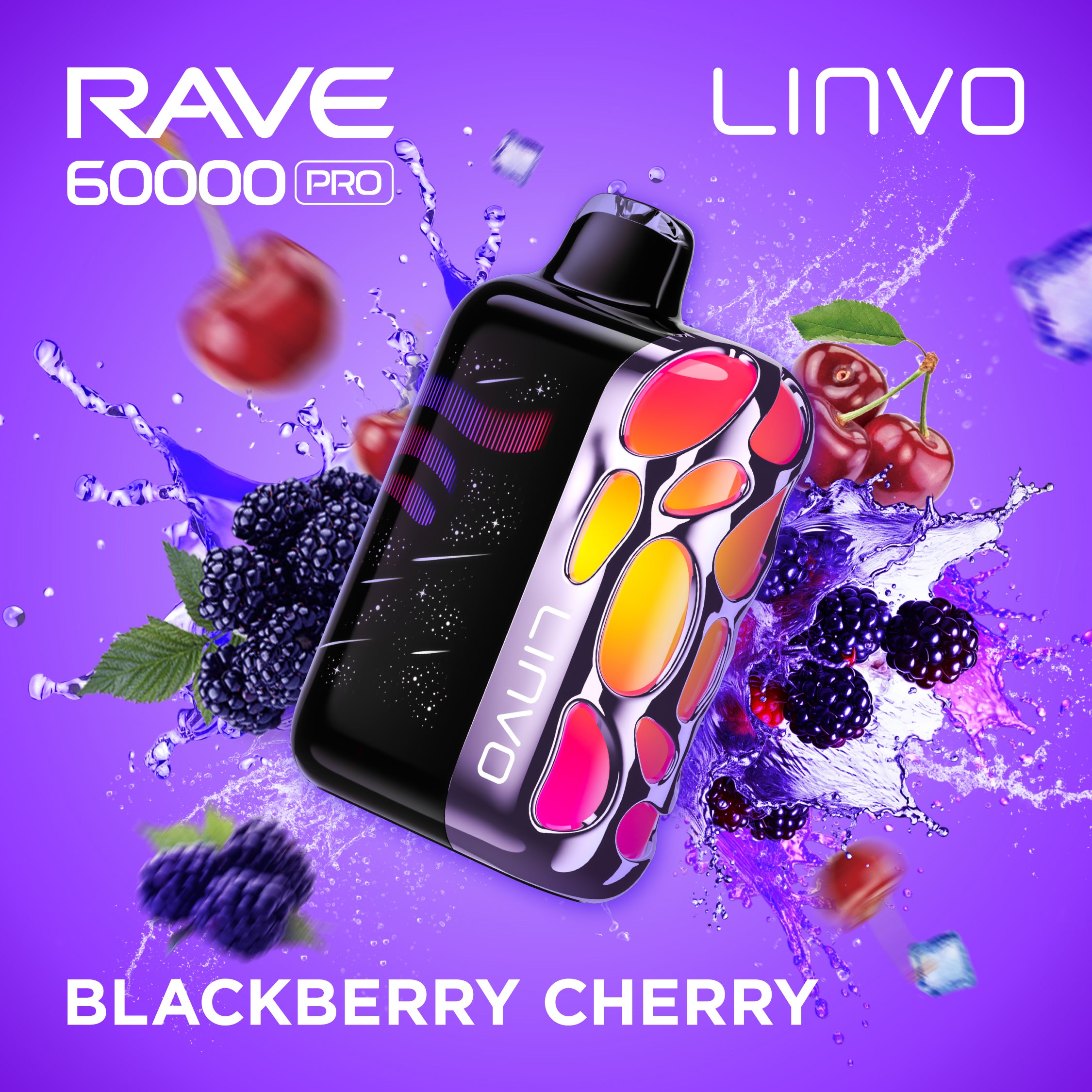 Linvo RAVE 60K Blackberry Cherry Disposable Vape