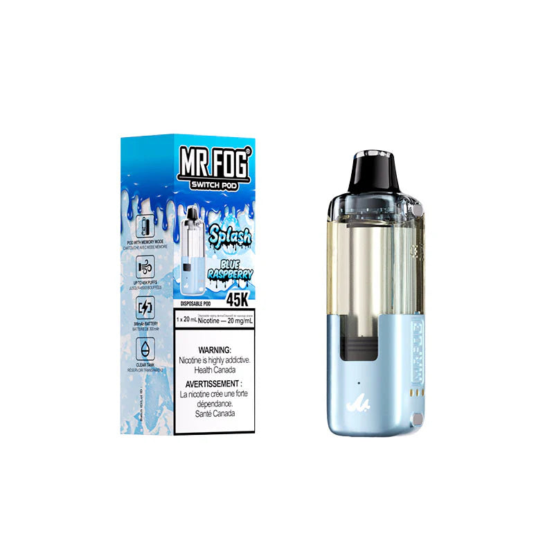 MR FOG vape device and packaging on a white background