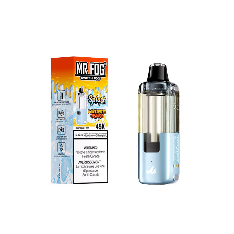 MR FOG vape device and packaging on a white background