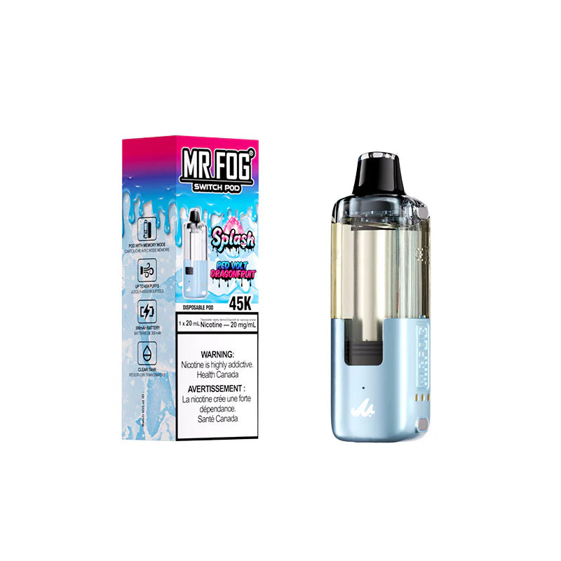 MR. FOG vape device and packaging on a white background