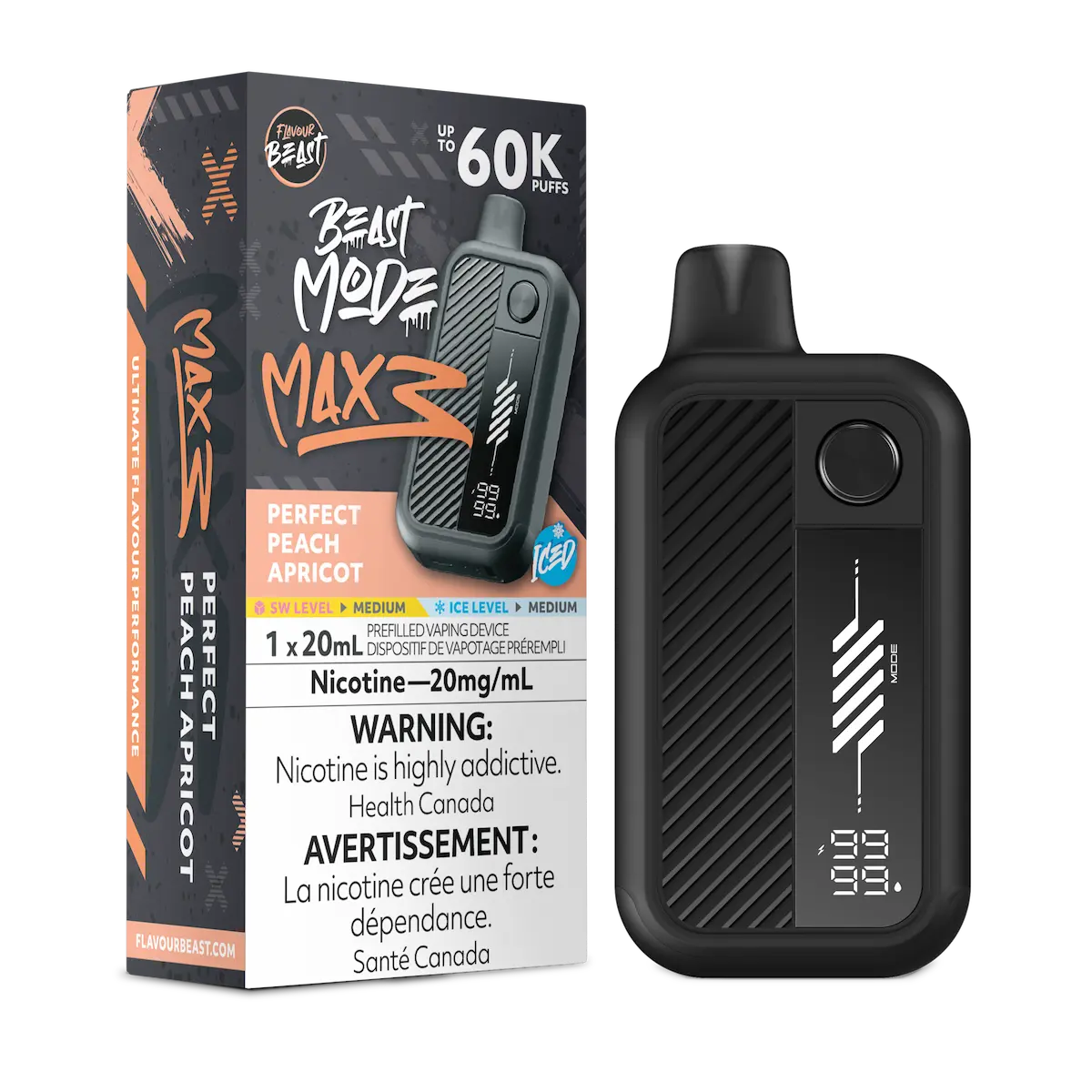 Perfect Peach Apricot Flavour Beast Beast Mode Max 3
