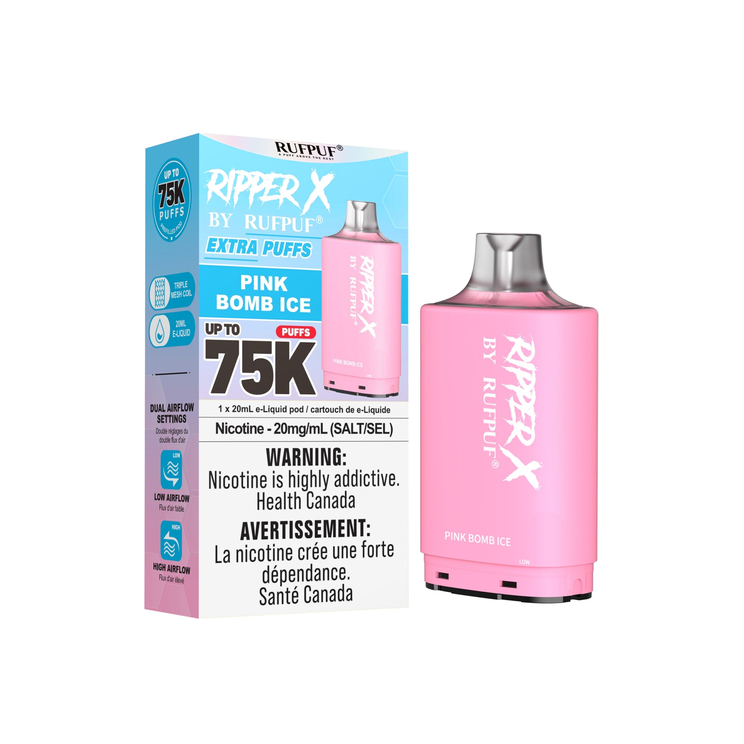 Pink Bomb Ice Ripper X 75K Pod