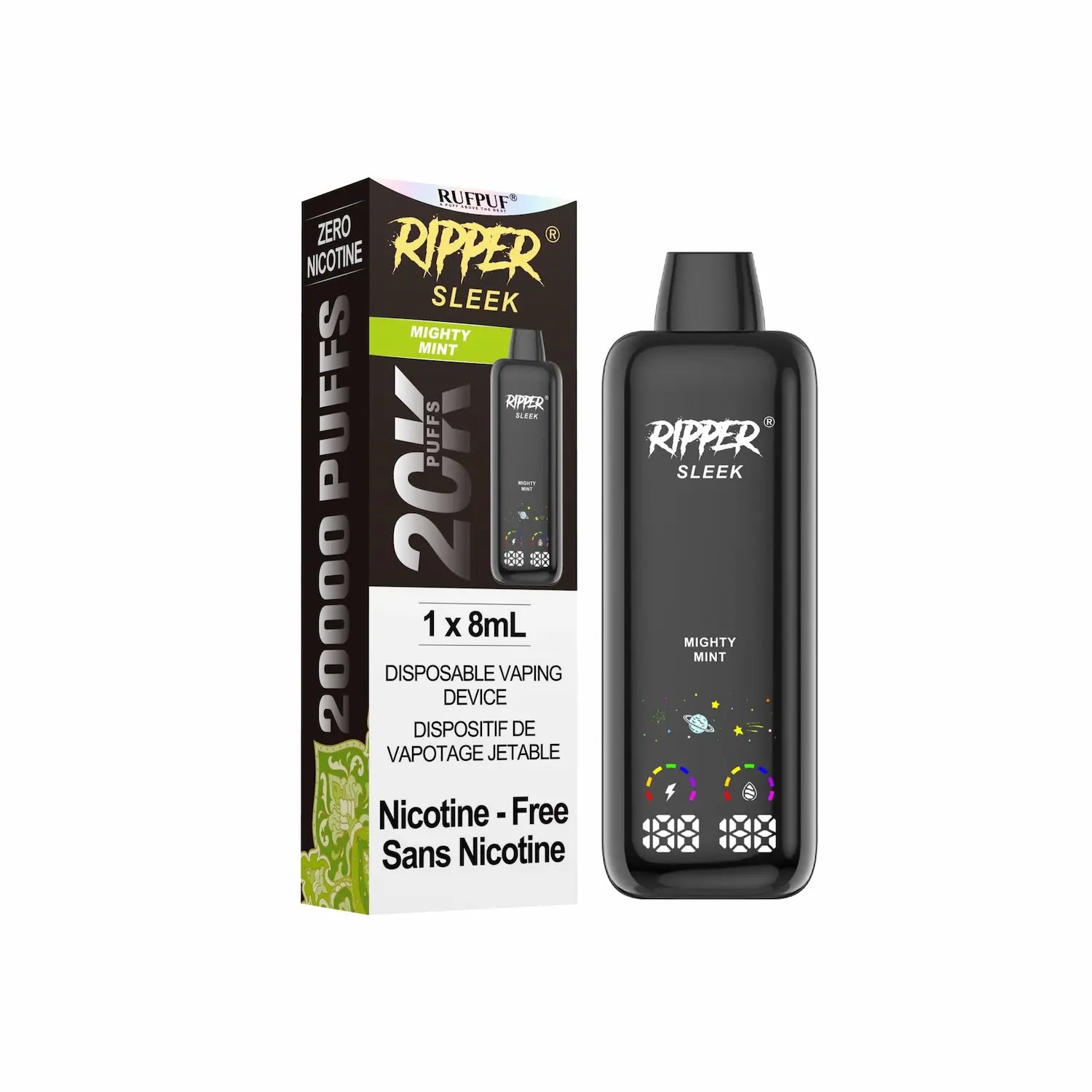 Mighty Mint Ripper Sleek Nic Free Disposable