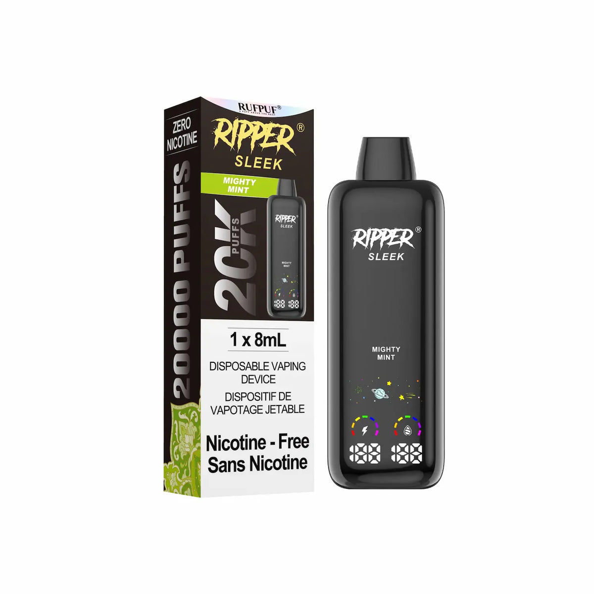 Mighty Mint Ripper Sleek Nic Free Disposable