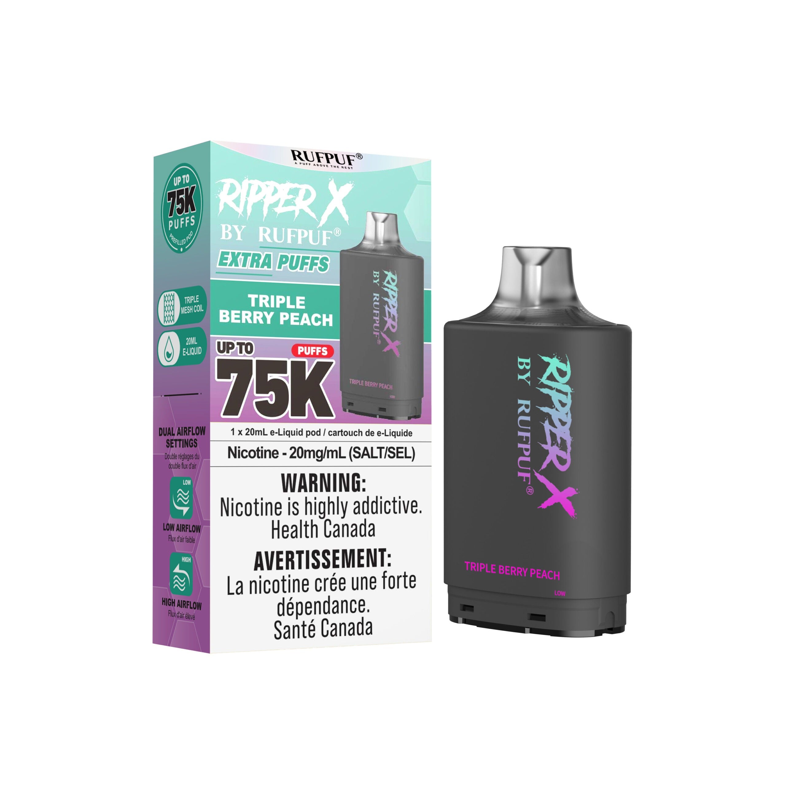 Triple Berry Peach Ripper X 75K Pod