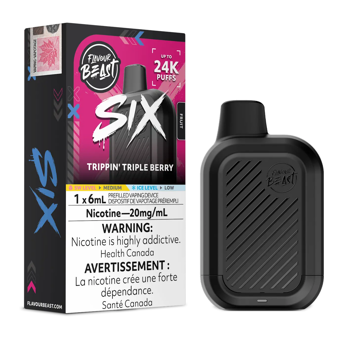 Trippin' Triple Berry Flavour Beast SIX Disposable