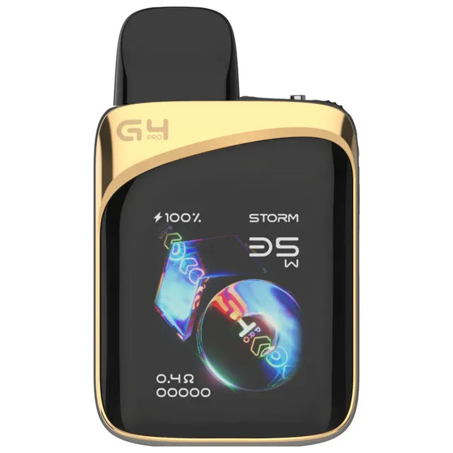 Shiny Gold Gray UWELL Caliburn G4 Device on white background