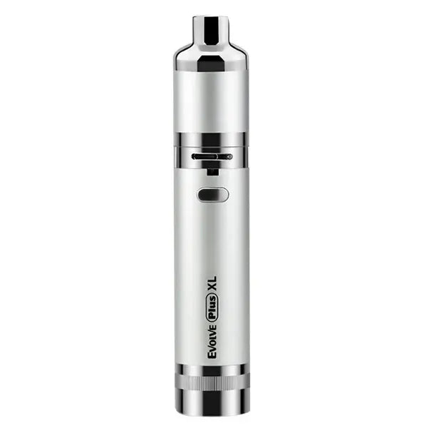 Silver vape device with 'Evolve Plus XL' branding on a white background