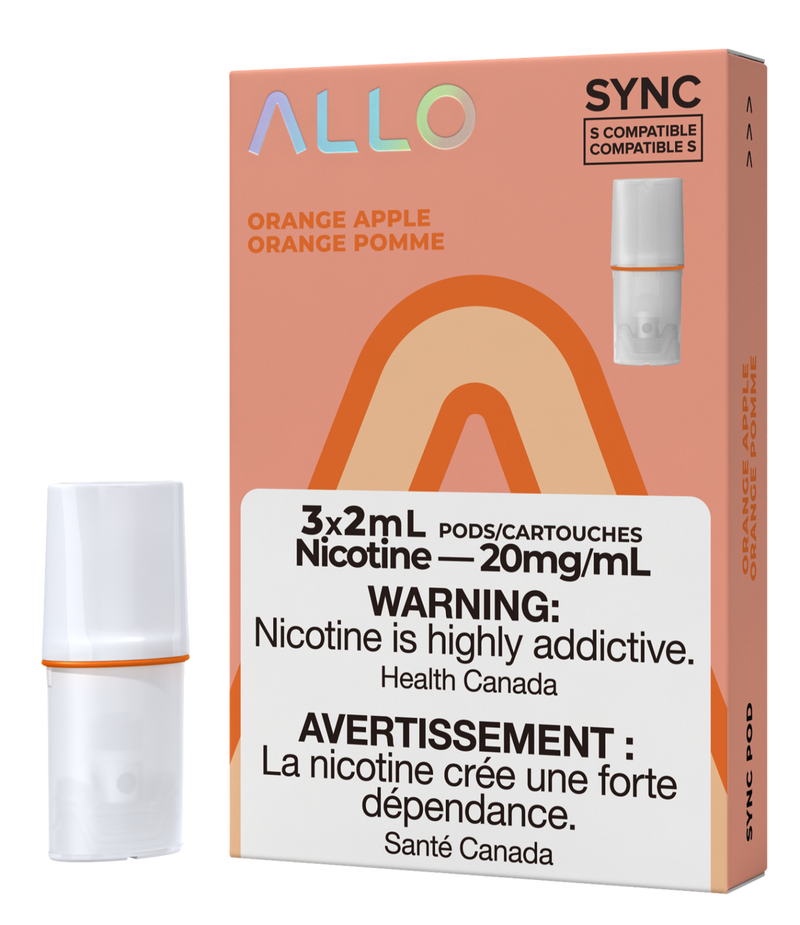 ALLO SYNC POD PACK - ORANGE APPLE *-Allo Sync-Gas City Vapes