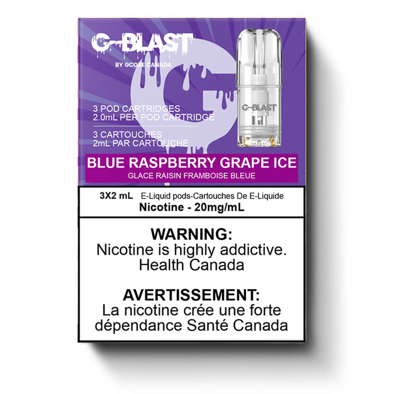 G-BLAST POD PACK - BLUE RASPBERRY GRAPE ICE-GCORE PODS-Gas City Vapes