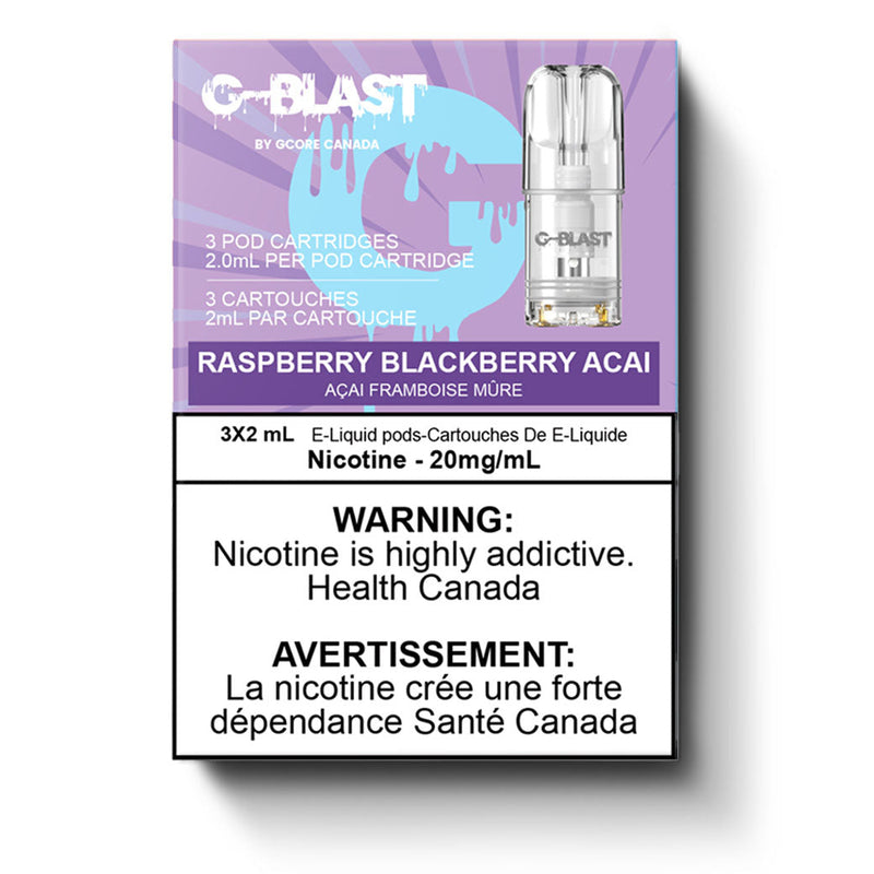 G-BLAST POD PACK - RASPBERRY BLACKBERRY ACAI-GCORE PODS-Gas City Vapes