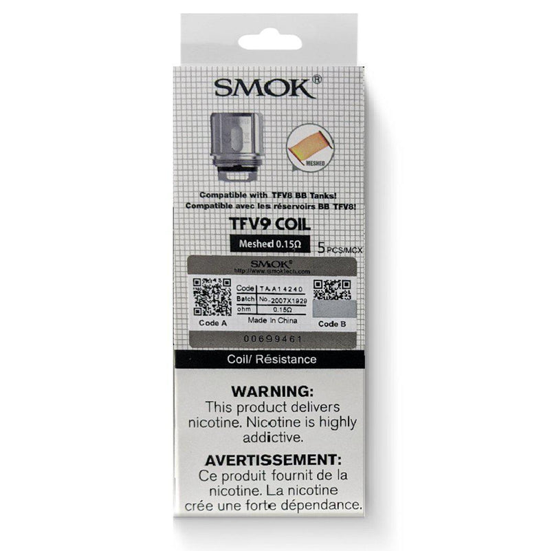 SMOK TFV9 REPLACEMENT COILS (5 PACK)-Smok-Gas City Vapes